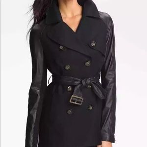 Dawn Levy Button Up Belted Leather Coat